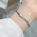 Sparkling Cherry Blossoms Butterfly Bracelet