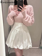 Solid A-Line Ball Gown Skirt