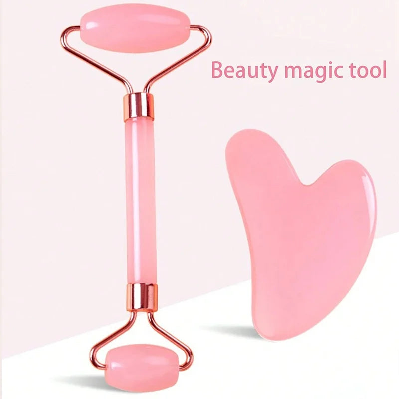 2pcs Facial Roller Scraping Board Set