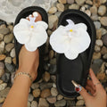 Orchid Floral Platform Flip-Flops