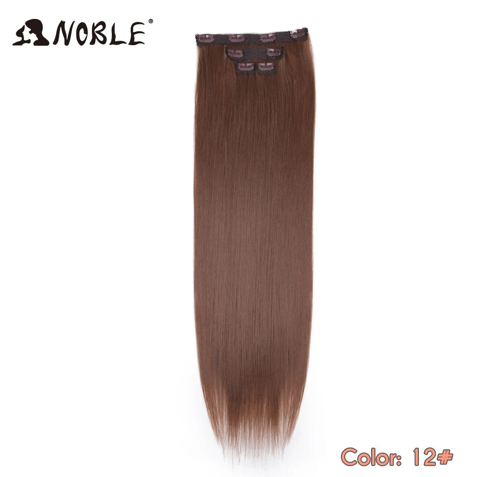 Synthetic Clip Hair Extensions 4Pcs/Set 24 Inch Long Straight Ombre 8 Clips In Hair Extensions For Women Hair Piece