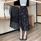 High-Waist Wrap Mini Skirt