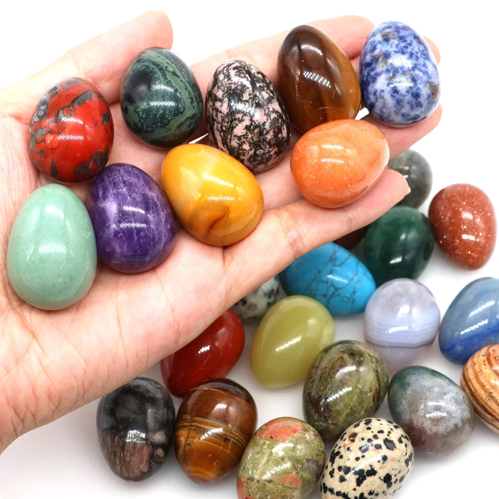 22x30mm Egg Crafts Natural Stone Healing Crystal