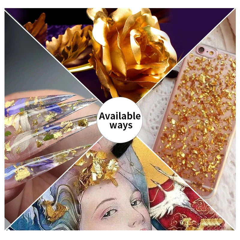 1Box Gold Leaf Flakes