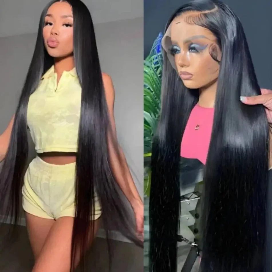 Glueless 7x5 Lace Front Wig Vietnamese Human Hair Bone Straight 13X4 Front Wigs Super Double Drown 13x6 Lace Frontal Wigs 180%