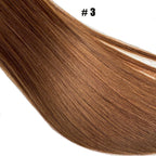 Korean Cotton Hair Extension 100% Human Hair Cotton thread twins tip hair Double Drawn Feathers Hair Extension Natural Color