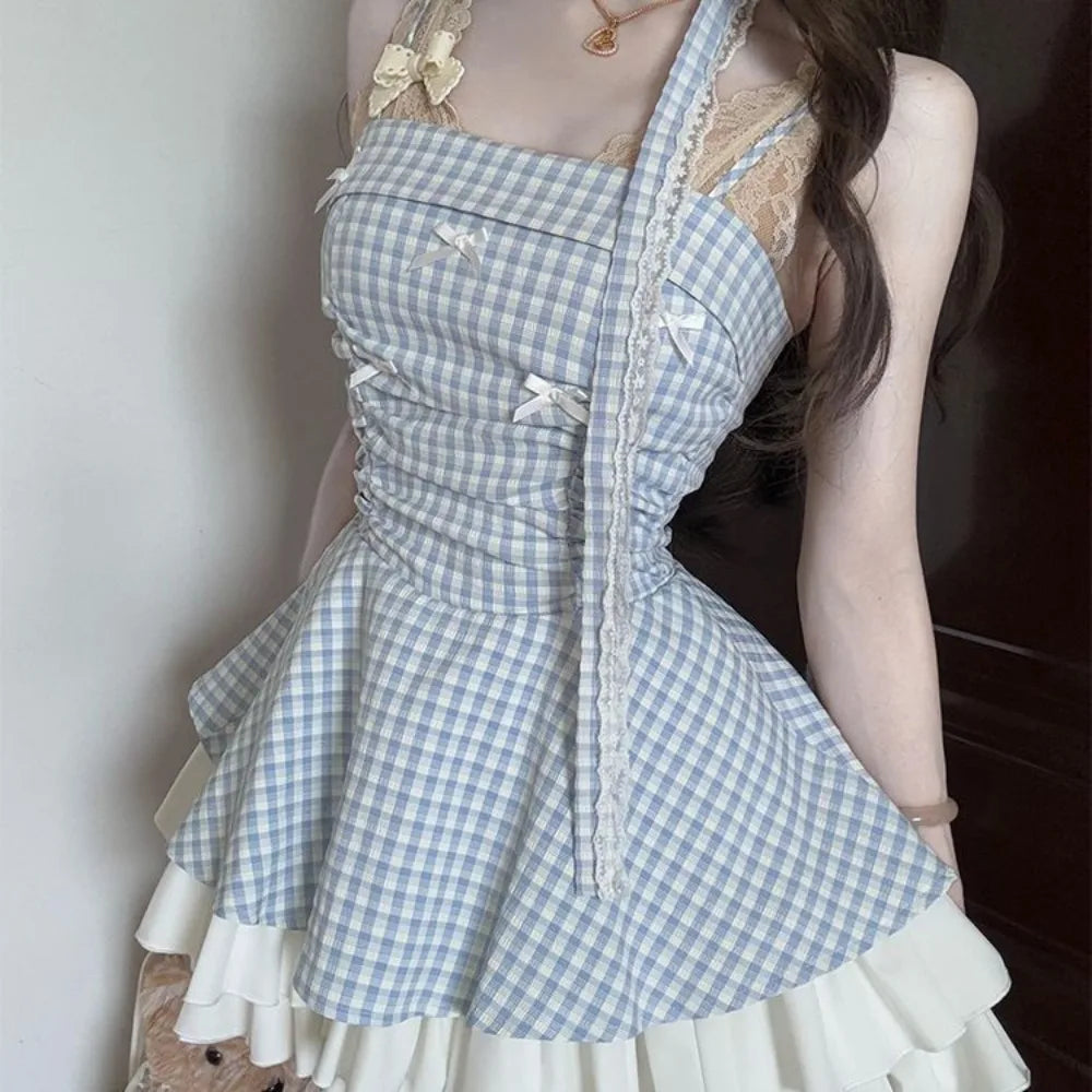 Vestido palabra de honor con lazo