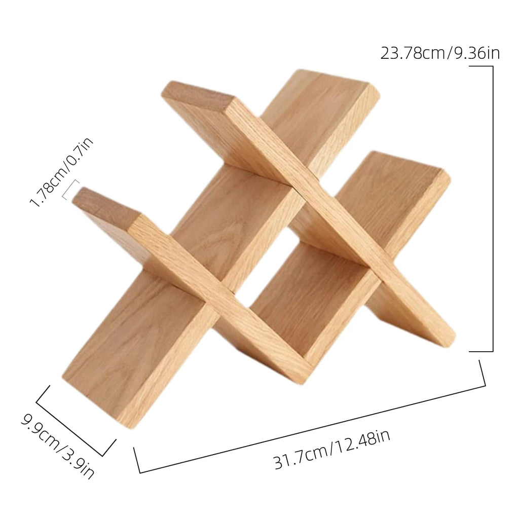 4-Bottle Wood Wine Rack