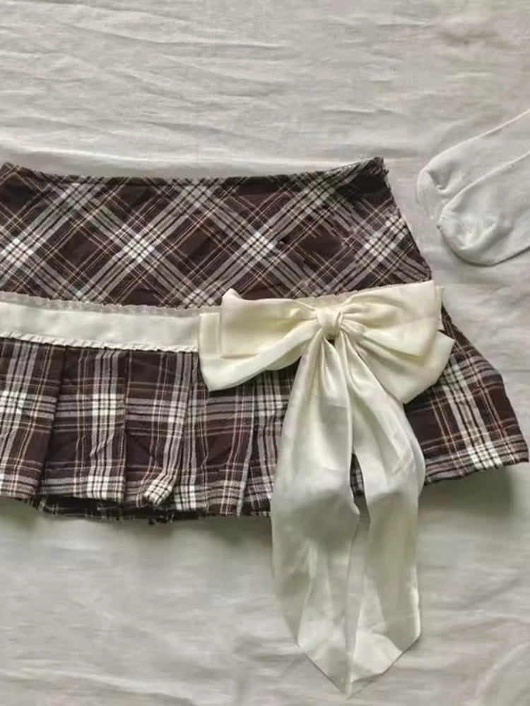 Plaid Patchwork Skirt