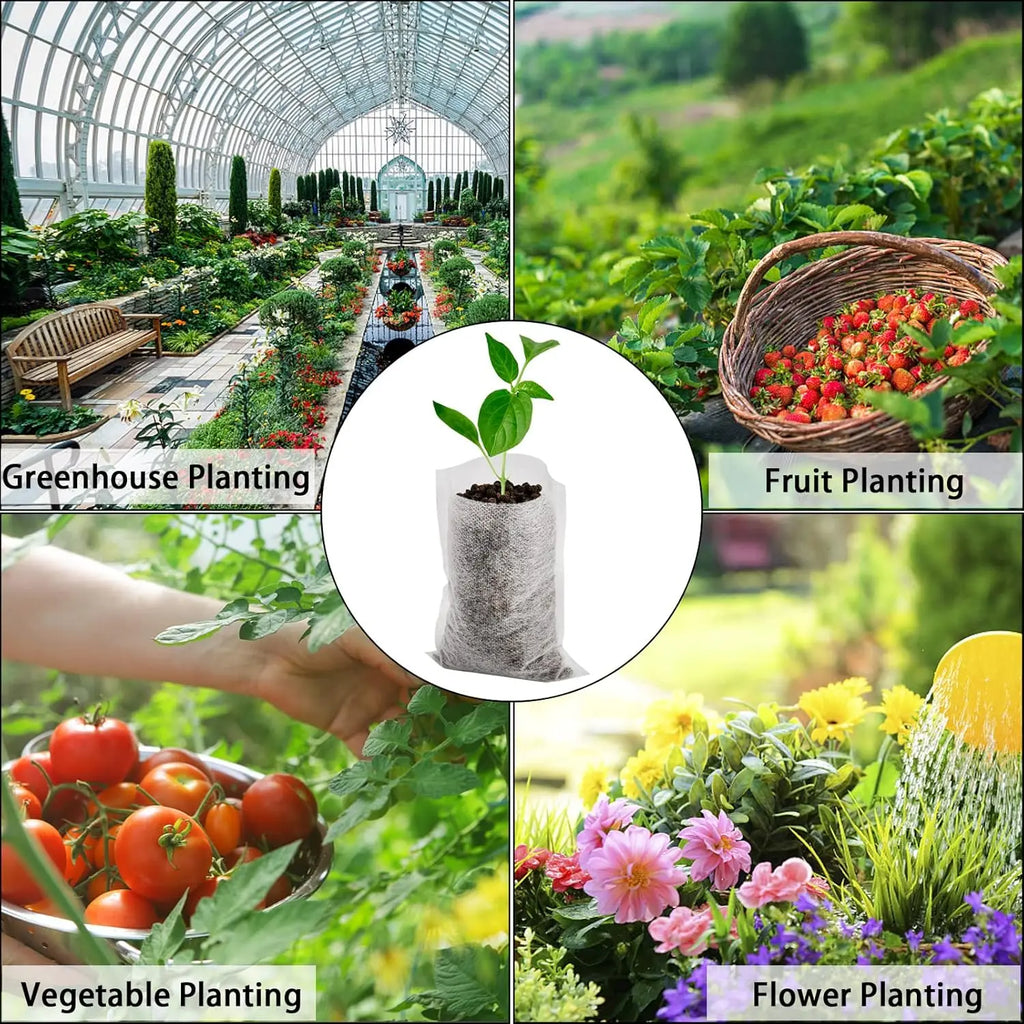 100-1000PCS Biodegradable Seedling Bags