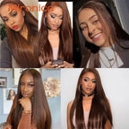 Chocolate Brown Straight Human Hair Bundles