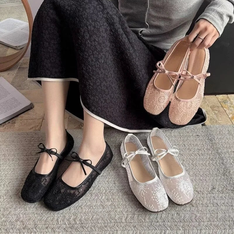 lace Mary Jane shoes