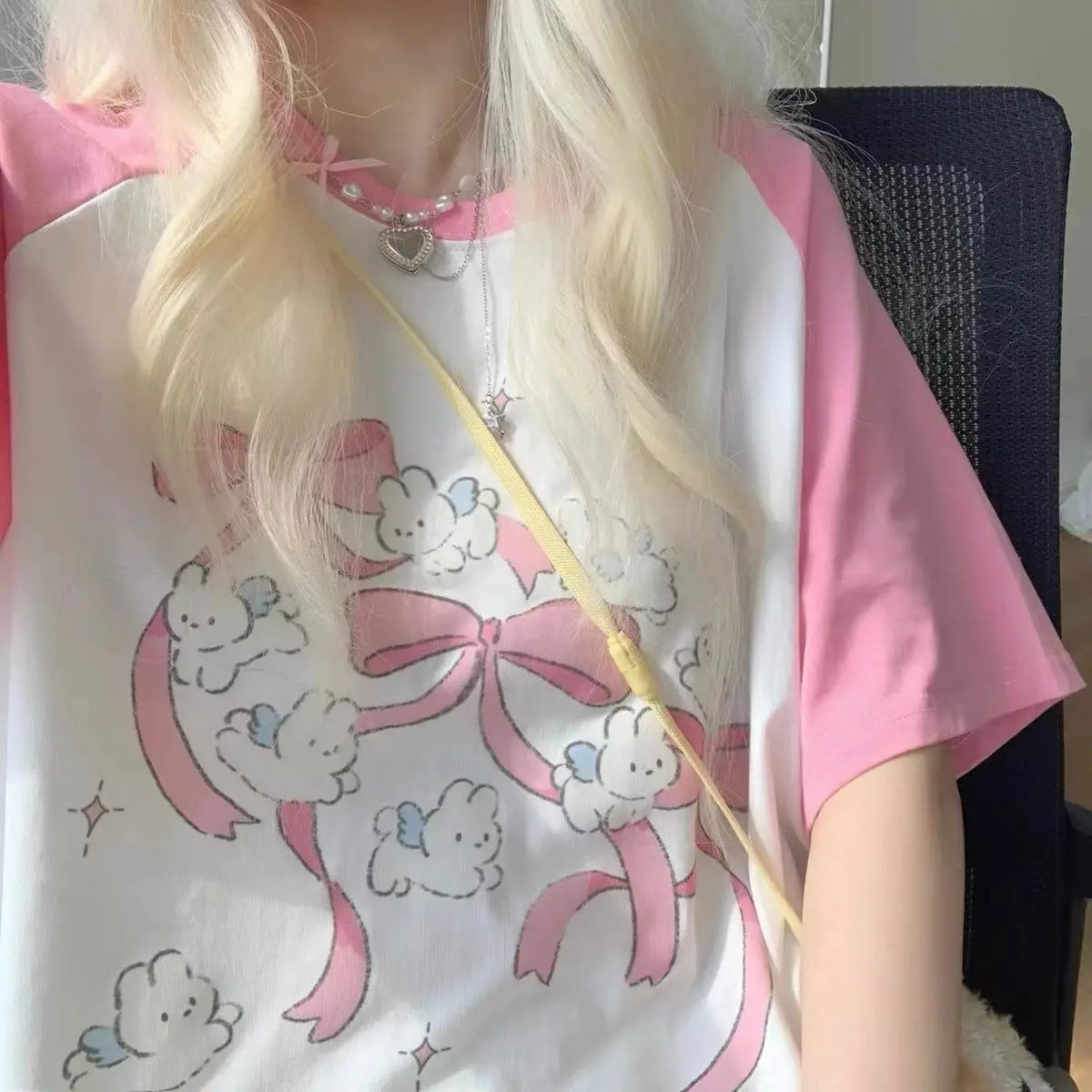 Bow Print Short Tee