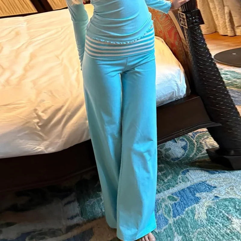 Striped Low Waisted Lounge Pants