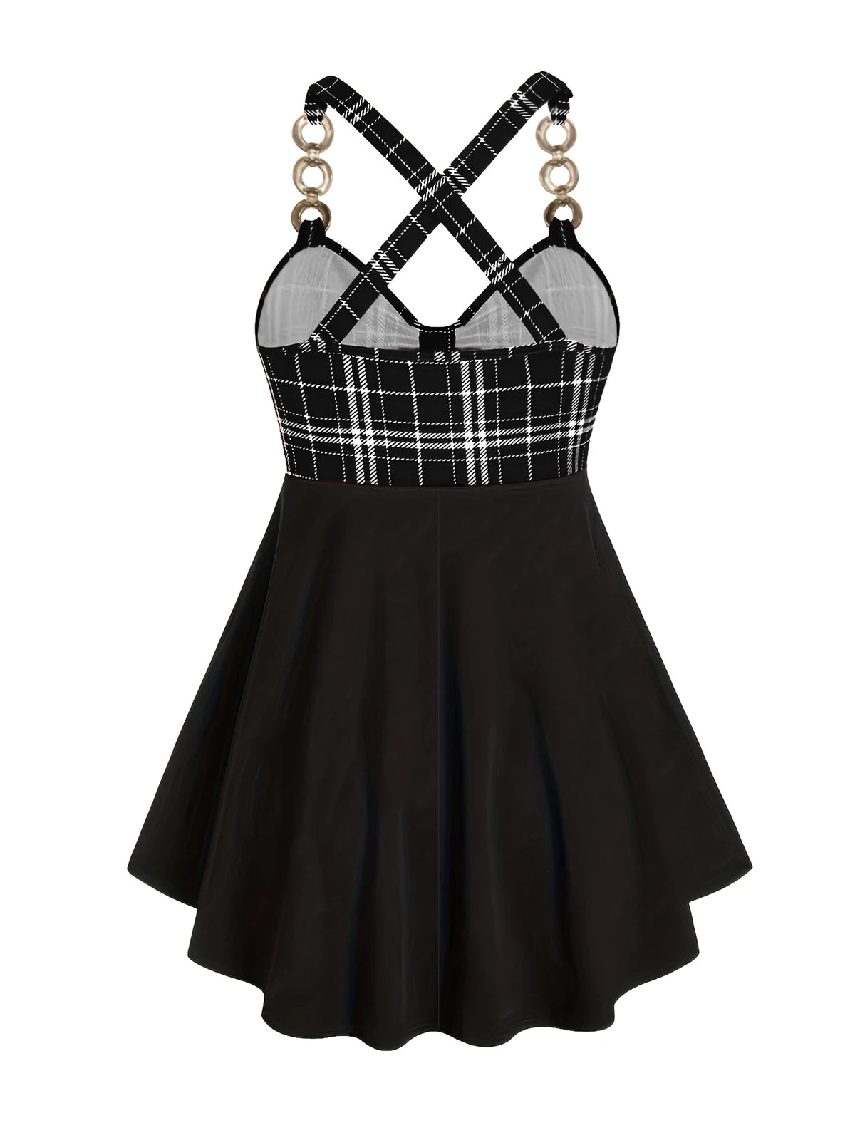 Vintage Checkered Plaid Dress