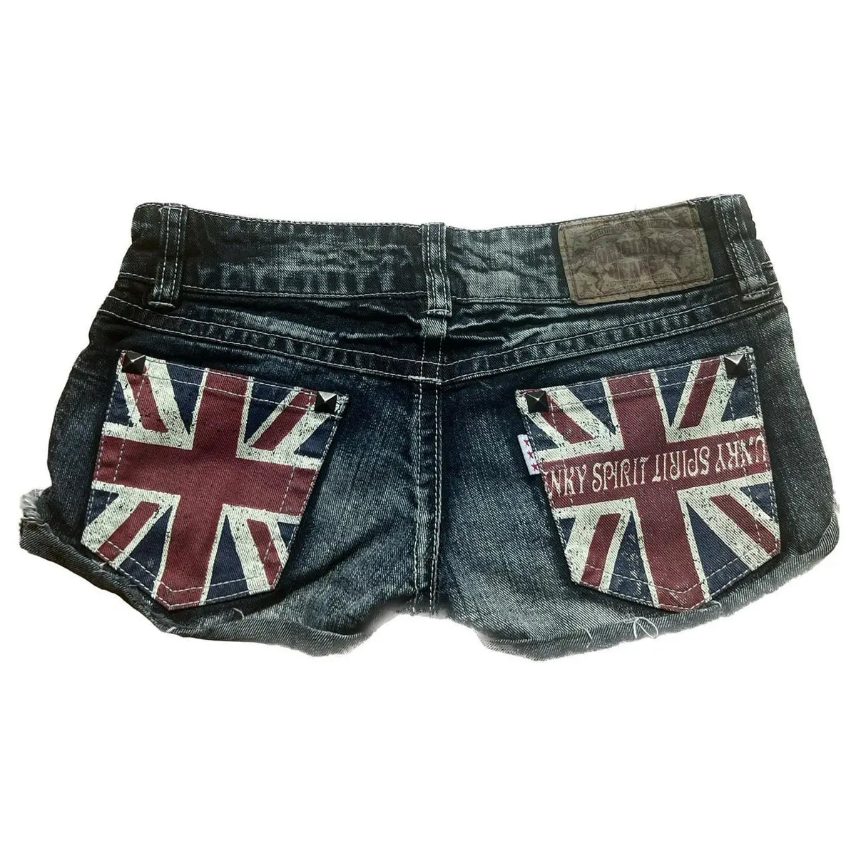 Minishorts vaqueros estilo retro Y2K para mujer, lavados, amarillos y azules, desgastados, Harajuku, punk, con cordón, góticos, sexis, de tiro bajo