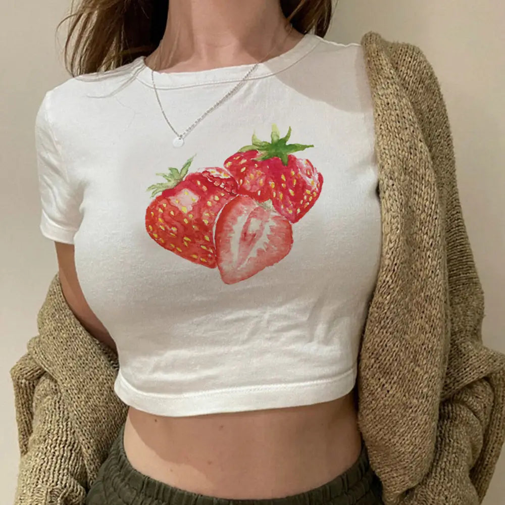 Strawberry crop top
