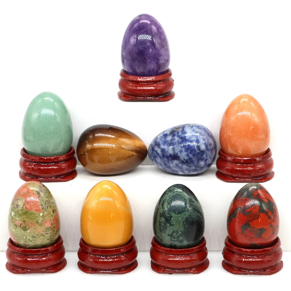 22x30mm Egg Crafts Natural Stone Healing Crystal