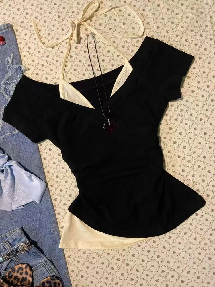 ZHUOLIN Two-Piece Tees