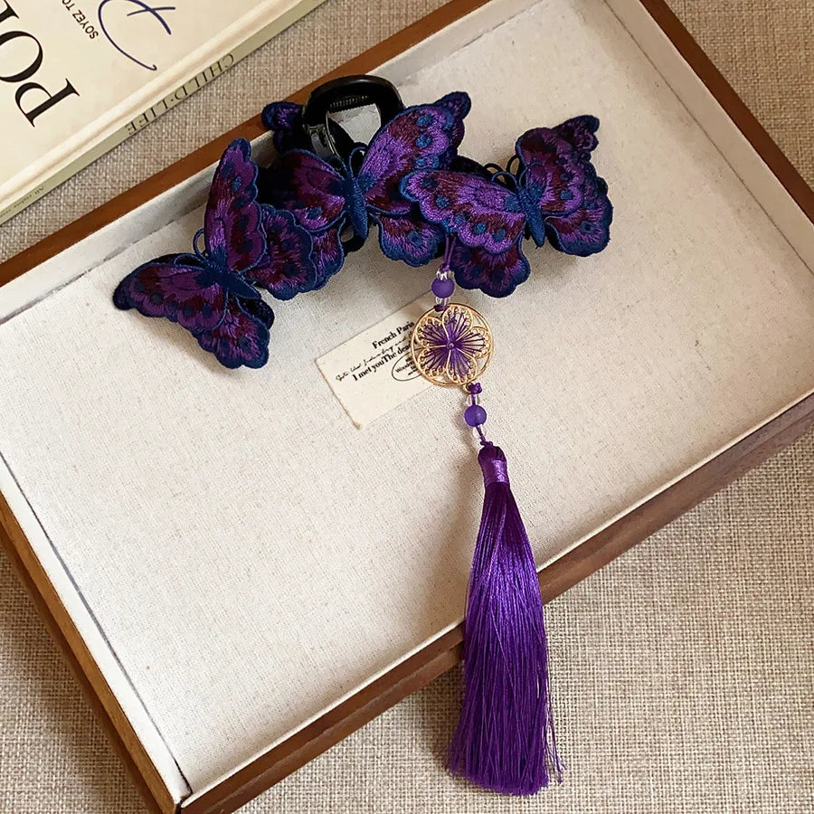 New Chinese Style Kniting Butterfly Hair Claws