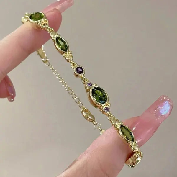 Sparkling Cherry Blossoms Butterfly Bracelet