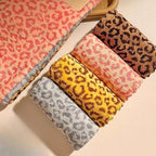4pcs Retro Colored Leopard Print Cleaning Cloths