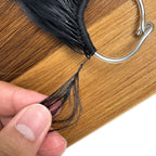 Korean Cotton Hair Extension 100% Human Hair Cotton thread twins tip hair Double Drawn Feathers Hair Extension Natural Color