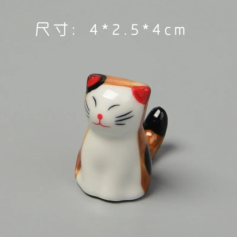 Ceramic Cat Chopstick Holder