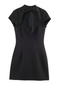 Lace-up Polka Dot Mini Dress
