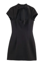 Lace-up Polka Dot Mini Dress