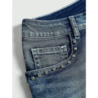 Embroidered Denim Shorts