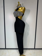 Backless Sparkly Crystal Diamonds Bodycon Bandage Dress