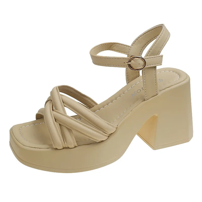 Chunky Platform Ankle-Strap Sandals
