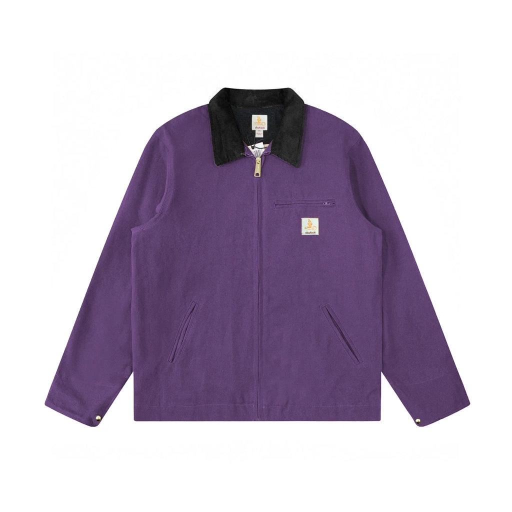 Washed Mesh Lining Work Wear Canvas Jacket