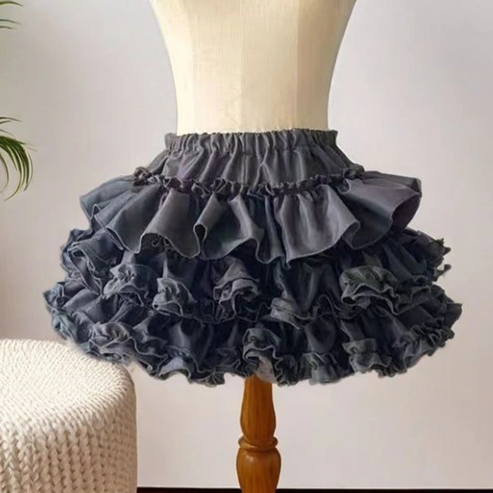Tiered Ruffles Mini Skirt