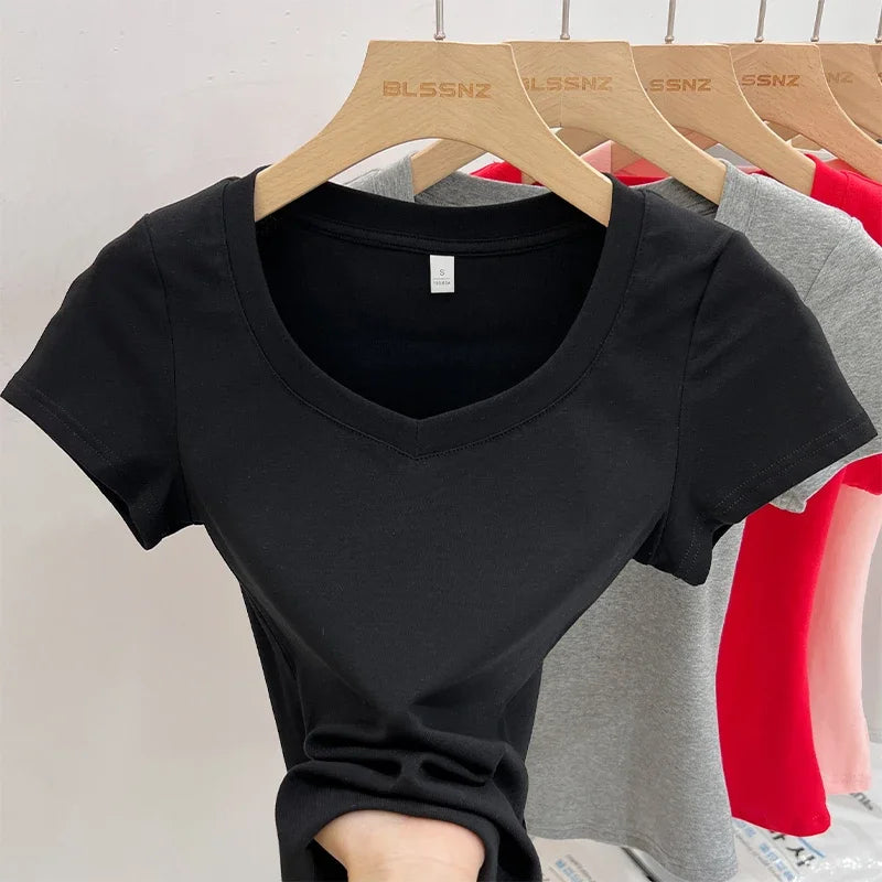 V-Neck Women T Shirt