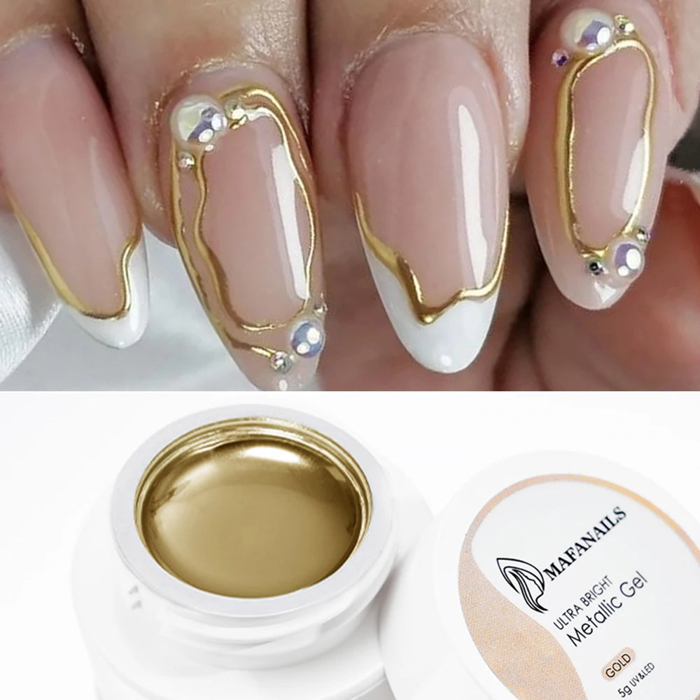 5/7/8ml Super-Bright Metallic Painting Liner Gel Polish