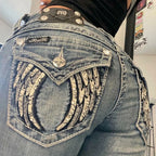 Vaqueros americanos retro desgastados con bordado en los bolsillos, diamantes de imitación, pantalones de mezclilla, pantalones de pierna recta, nuevos para mujer, estilo urbano