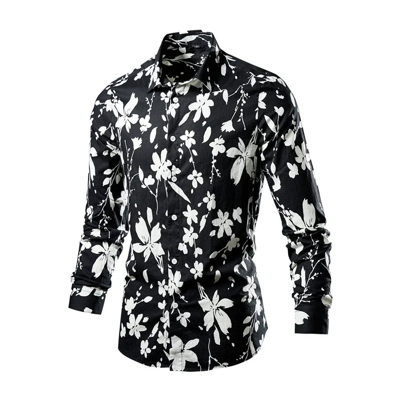 Flower Pattern 3D Print Shirt