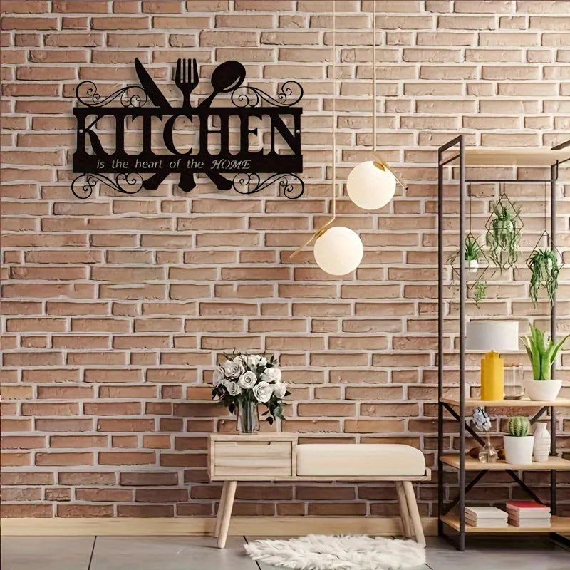 Art Deco Inspired Black Metal Kitchen Wall Art