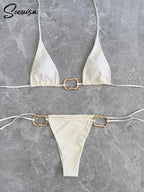 Conjunto de bikini nuevo 2025 Bikinis sexy Trajes de baño para mujer Trajes de baño para mujer Traje de baño brasileño Trajes de baño para nadar Ropa de playa biquini Verano