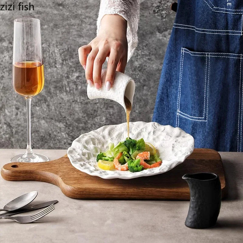 Irregular Ceramic Gravy Boat