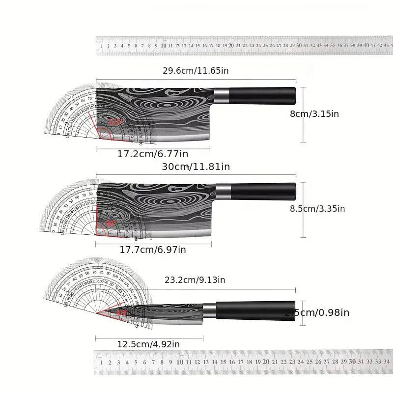 Professional Damascus Kitchen Knife Set