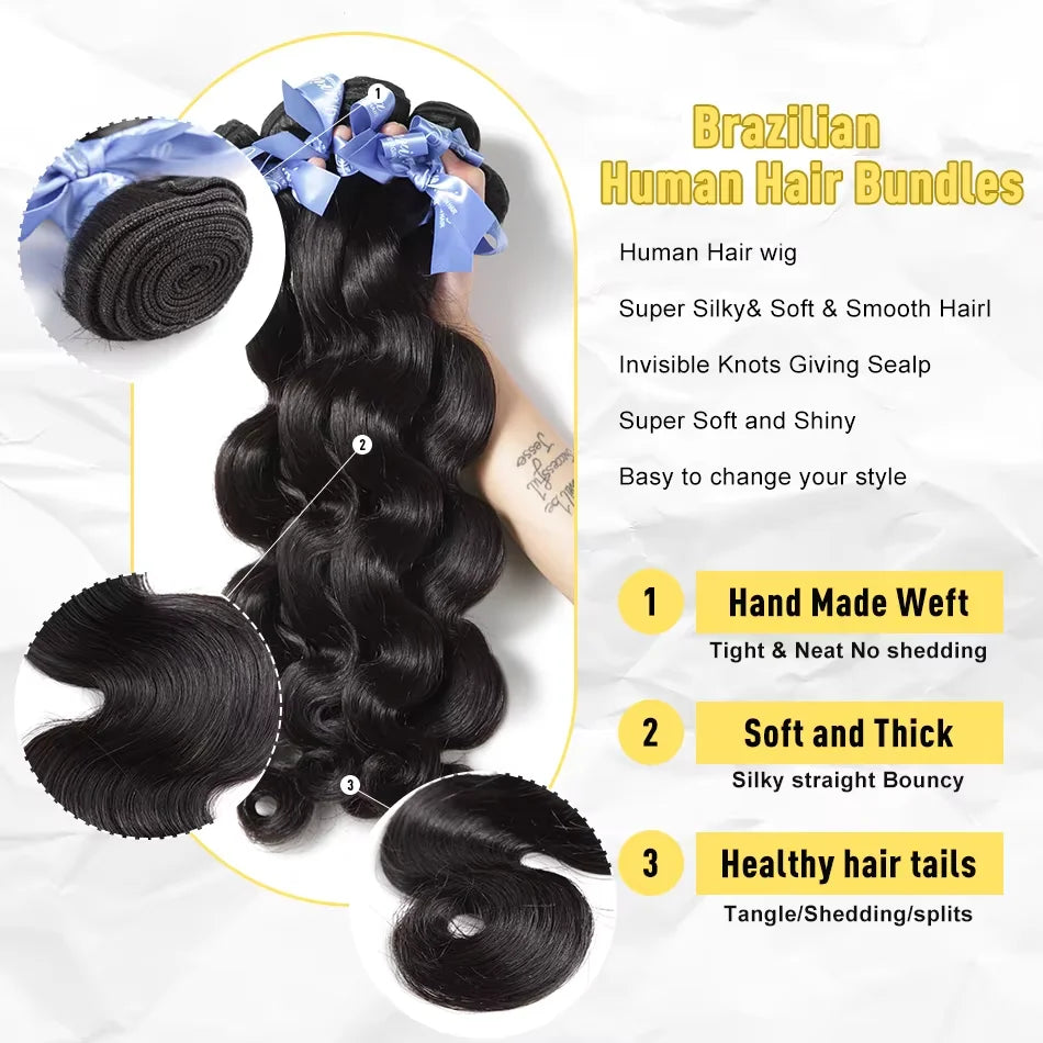 Indian Remy Body Wave Crochet Extensions