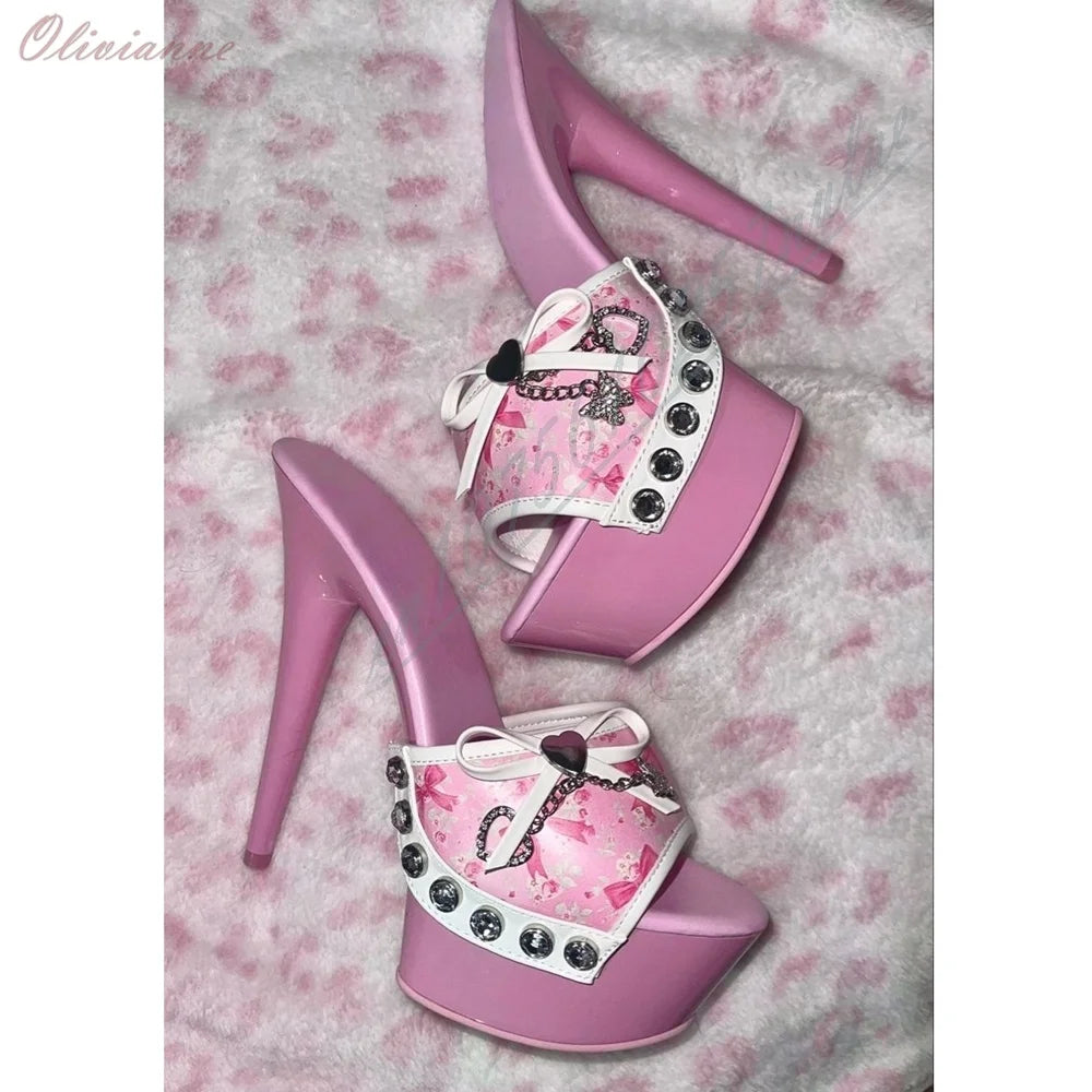 Front Butterfly Knot Decor Slippers