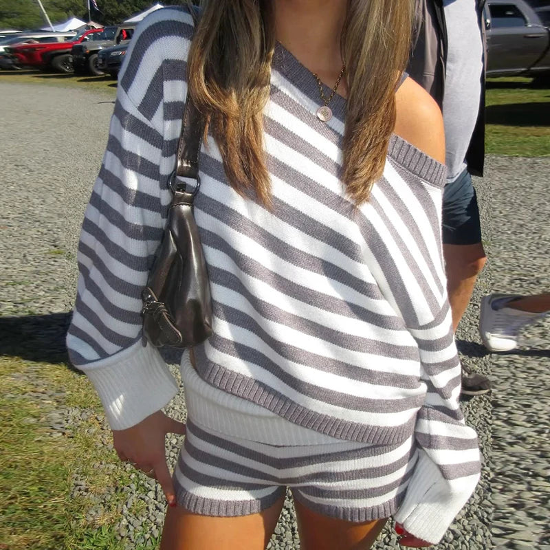 Striped Sweater Set