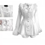 Lace Ruffles Strap Dress