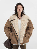 CHIC VEN Abrigos de Moda para Mujer Sueltos Casuales Nueva Chaqueta de Algodón Retro para Motocicleta Gruesa Cálida Abrigo Femenino Otoño Invierno 2025