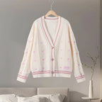 Star Print Knit Cardigan