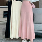 Elastic High-waisted Slim A Line Skirt